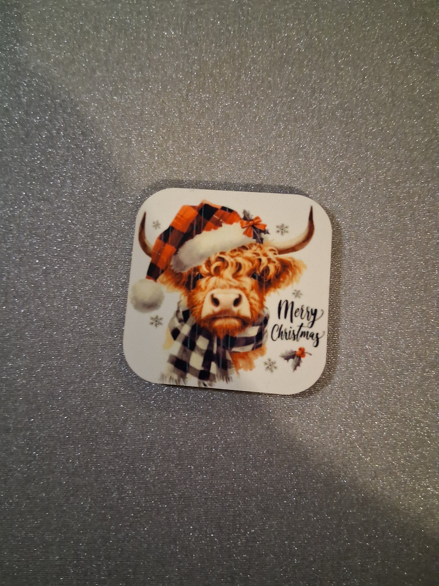 Highland cow fridge magnet