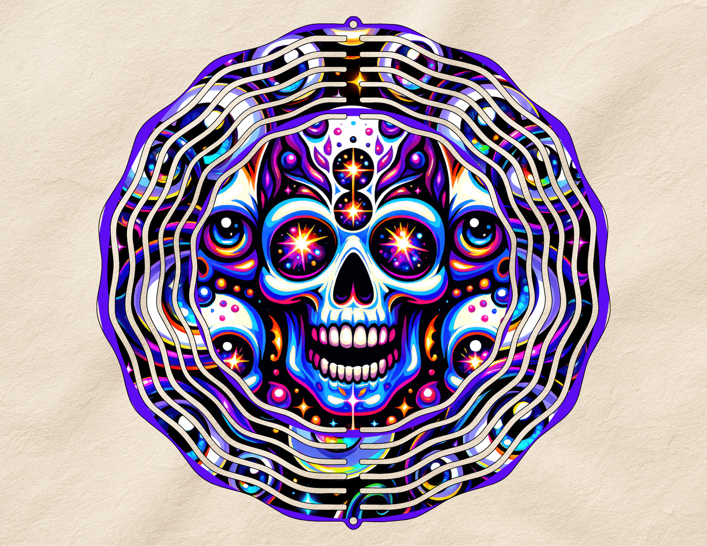 Spooky metal windspinner