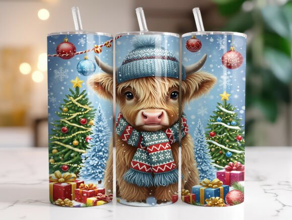 Christmas Highland cow