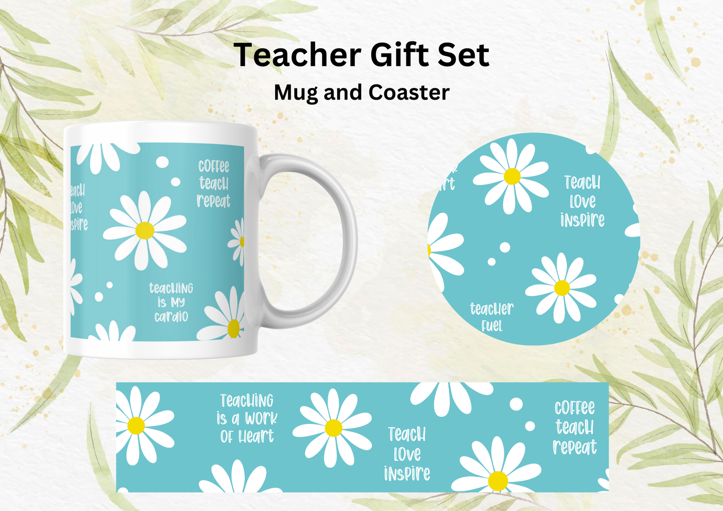 Teacher's Gift set - Consisting of mug and coaster