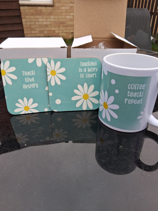 Teacher's Gift set - Consisting of mug and coaster