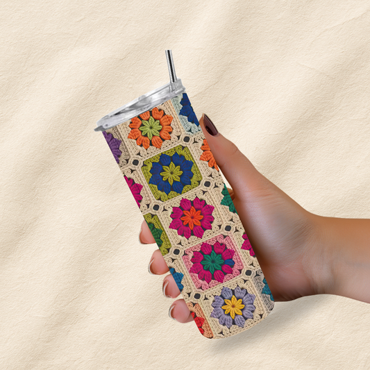 Crochet inspired 20oz tumbler