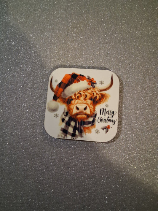Highland cow fridge magnet