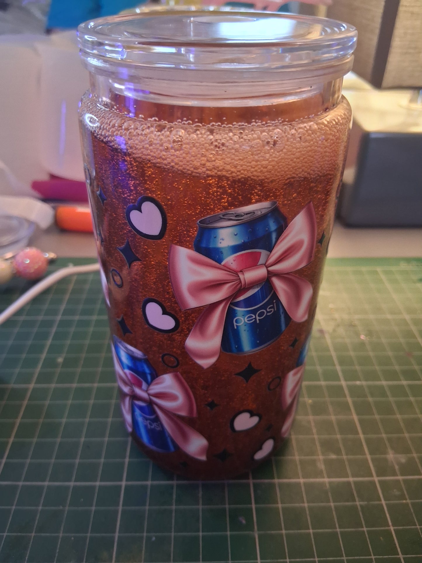 Cola inspired plastic tumbler