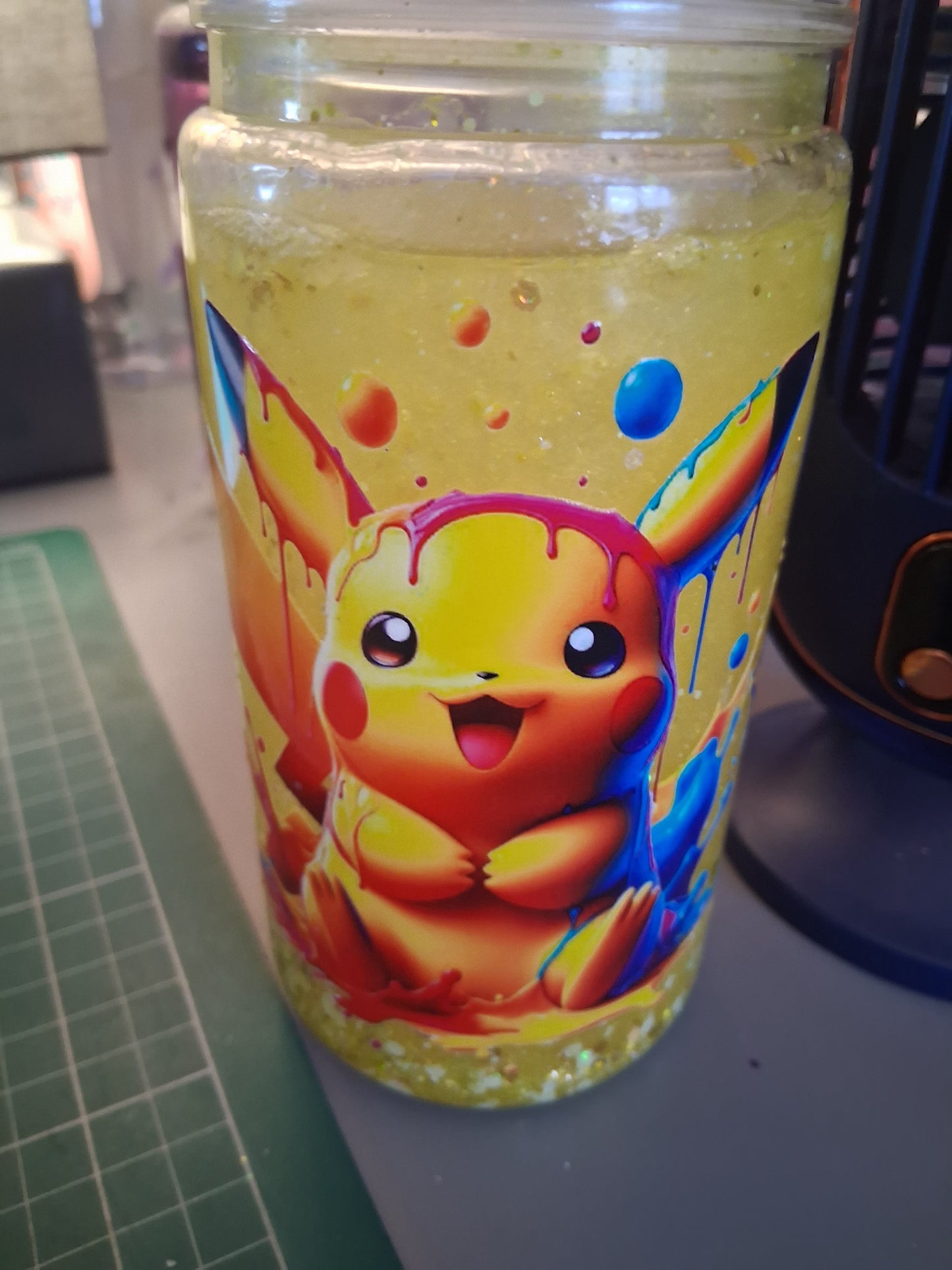 Yellow animal inspired snowglobe tumbler