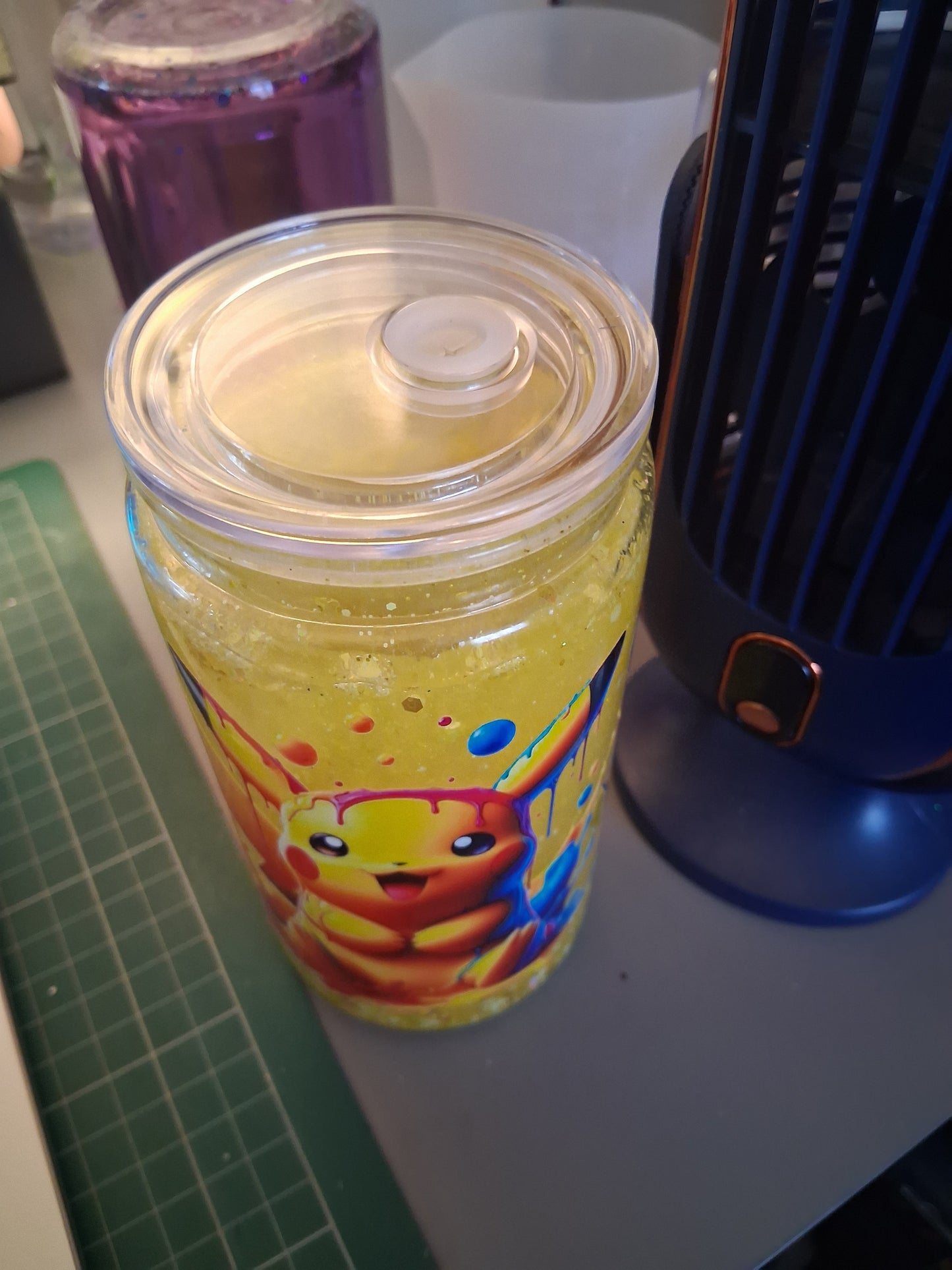 Yellow animal inspired snowglobe tumbler