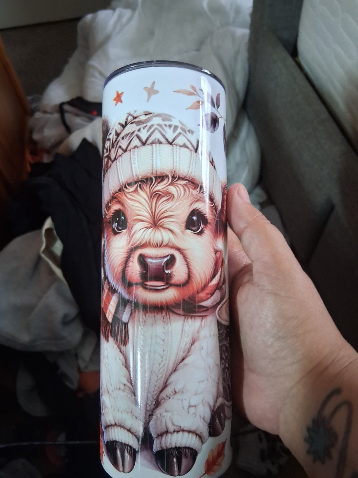 Highland cow Winter 20oz Tumbler