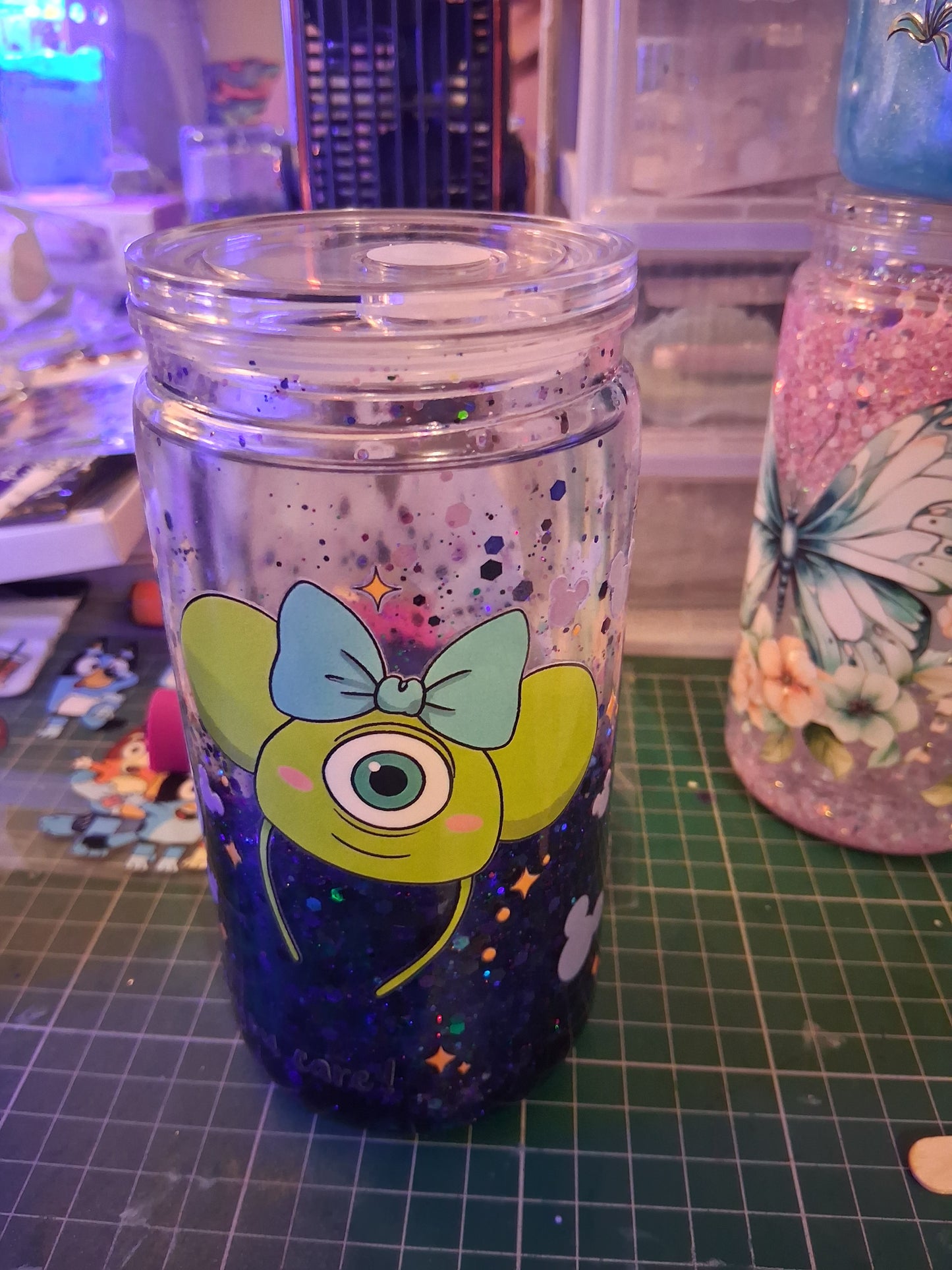 Monsters lava drip snowglobe tumbler