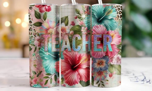 Teacher Flower 20oz Tumbler