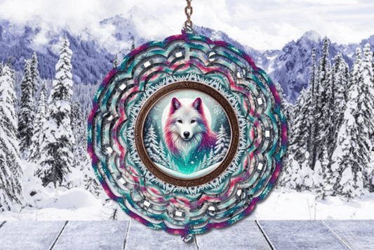 Winter Wolf Windspinner